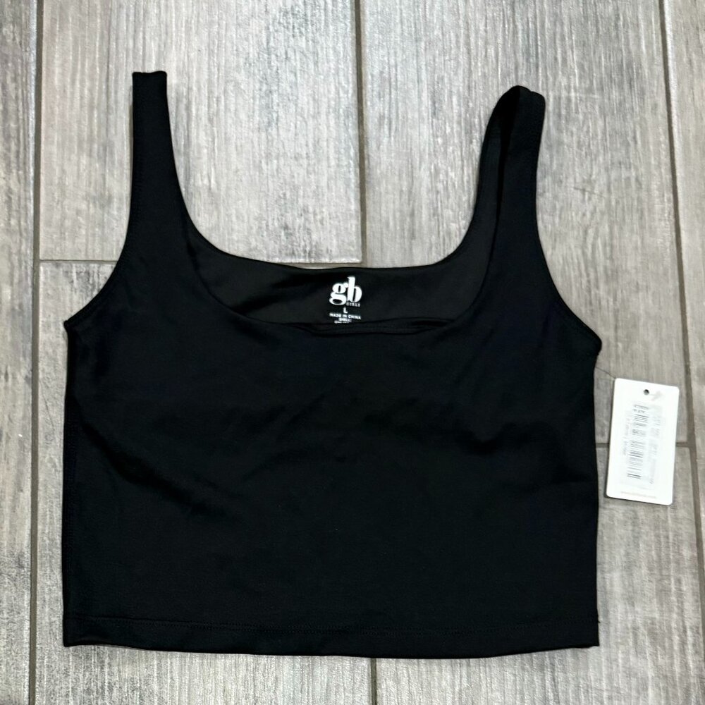 GB kids, Gianni Bini girls, junior, black tank sporty crop, size L, new with tag